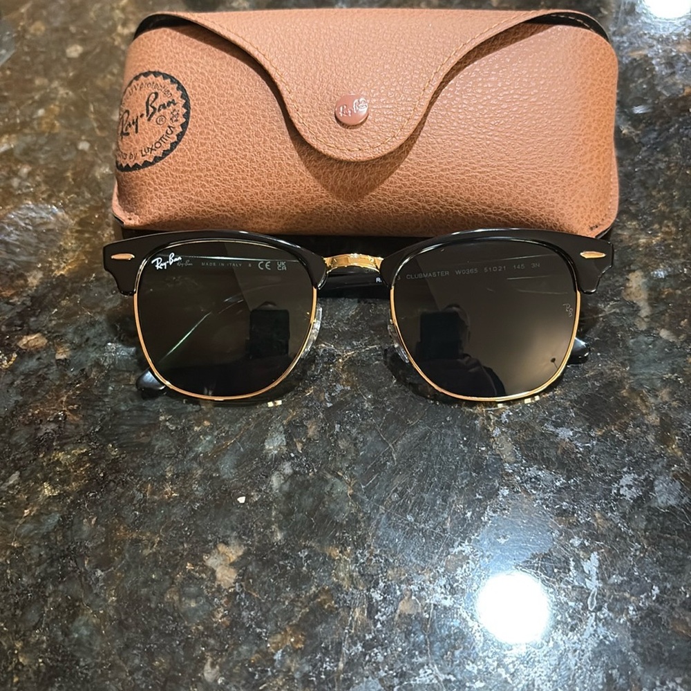 Ray-Ban Black and Gold Sunglasses